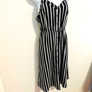 Vera Moda Midi spaghetti strap dress with button down front